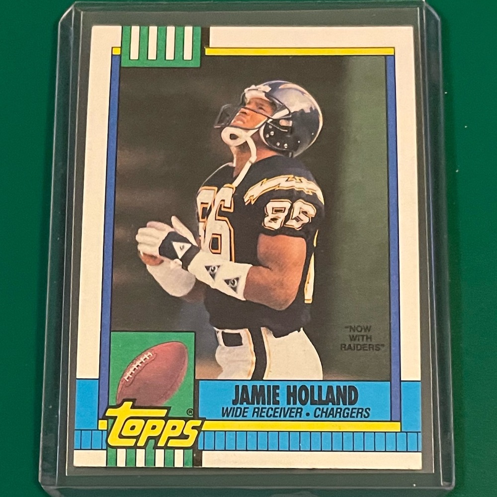 Jamie Holland #398 1990 Topps Football Trading Card